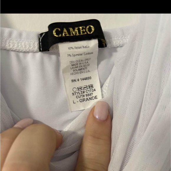 NWT white rouched dress - Picture 3 of 3